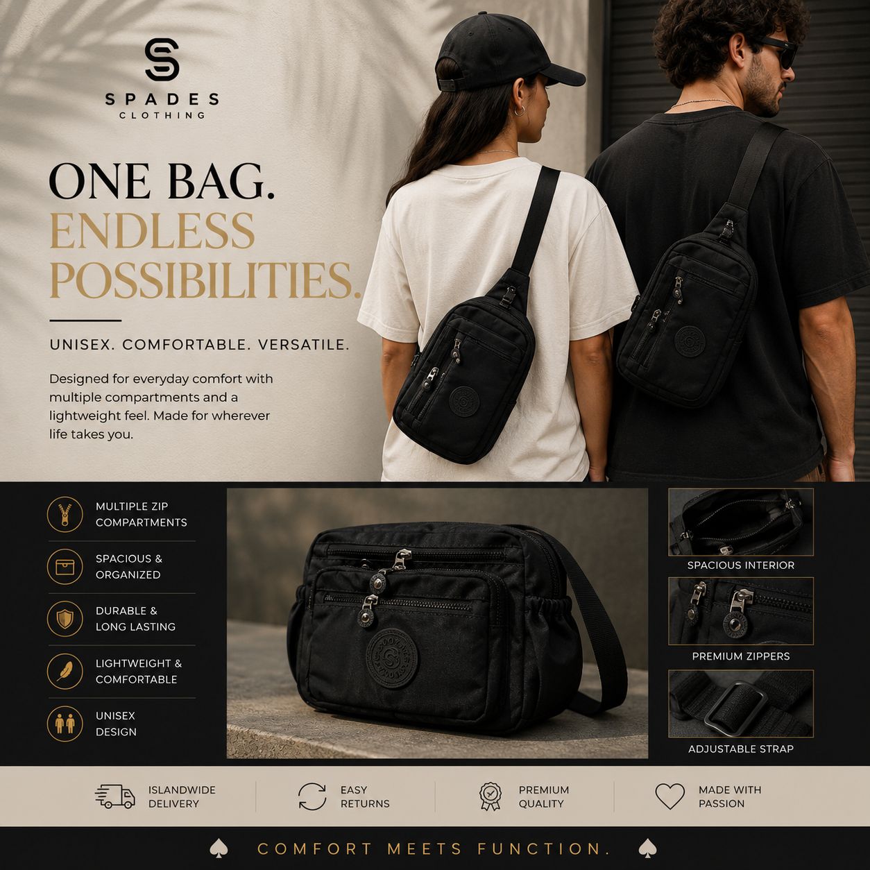 WhatsApp Image 2026-06-15 at 2.16.46 AM (1) Black Yovecathou nylon crossbody bag - Image 1