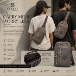 Grey Nylon Suoyate crossbody bag