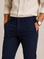 Premium Dark Night Navy Cotton Chino - Image 3