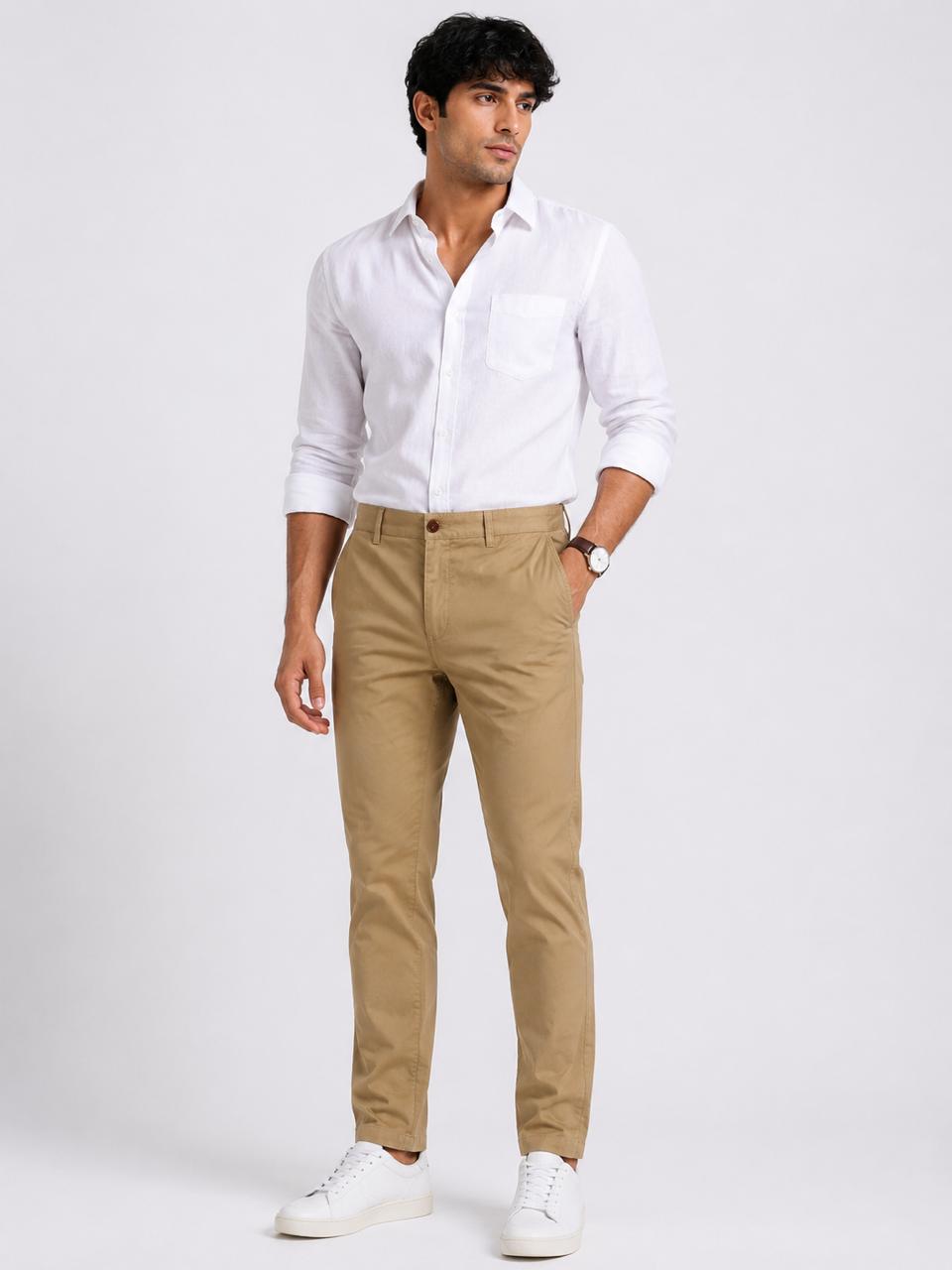 WhatsApp Image 2026-06-24 at 1.06.30 AM Premium Classic Khaki Cotton Chino - Image 1