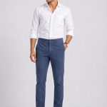 Premium Faded Indigo Cotton Chino
