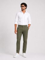 Premium Platinum Olive Cotton Chino