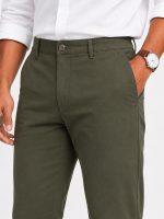 Premium Platinum Olive Cotton Chino - Image 3